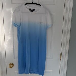 DKNY Gradient Blue and White Dress
